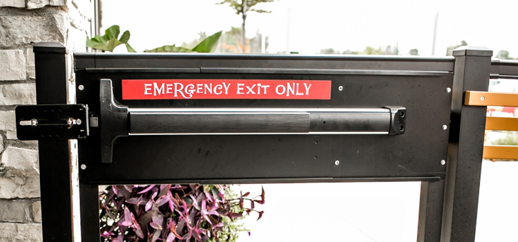 emergency push bar installation in Winters